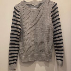 Madewell Gray and Black Patterned Sweater